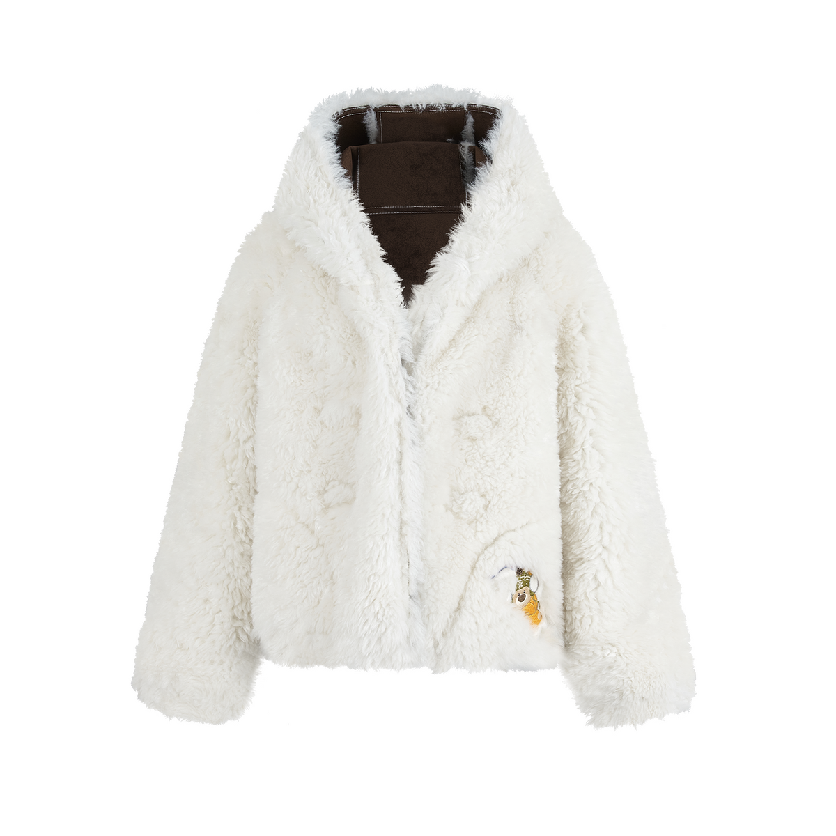 13DE MARZO Reversible Toggle Cropped Jacket Brown - 13DE MARZO