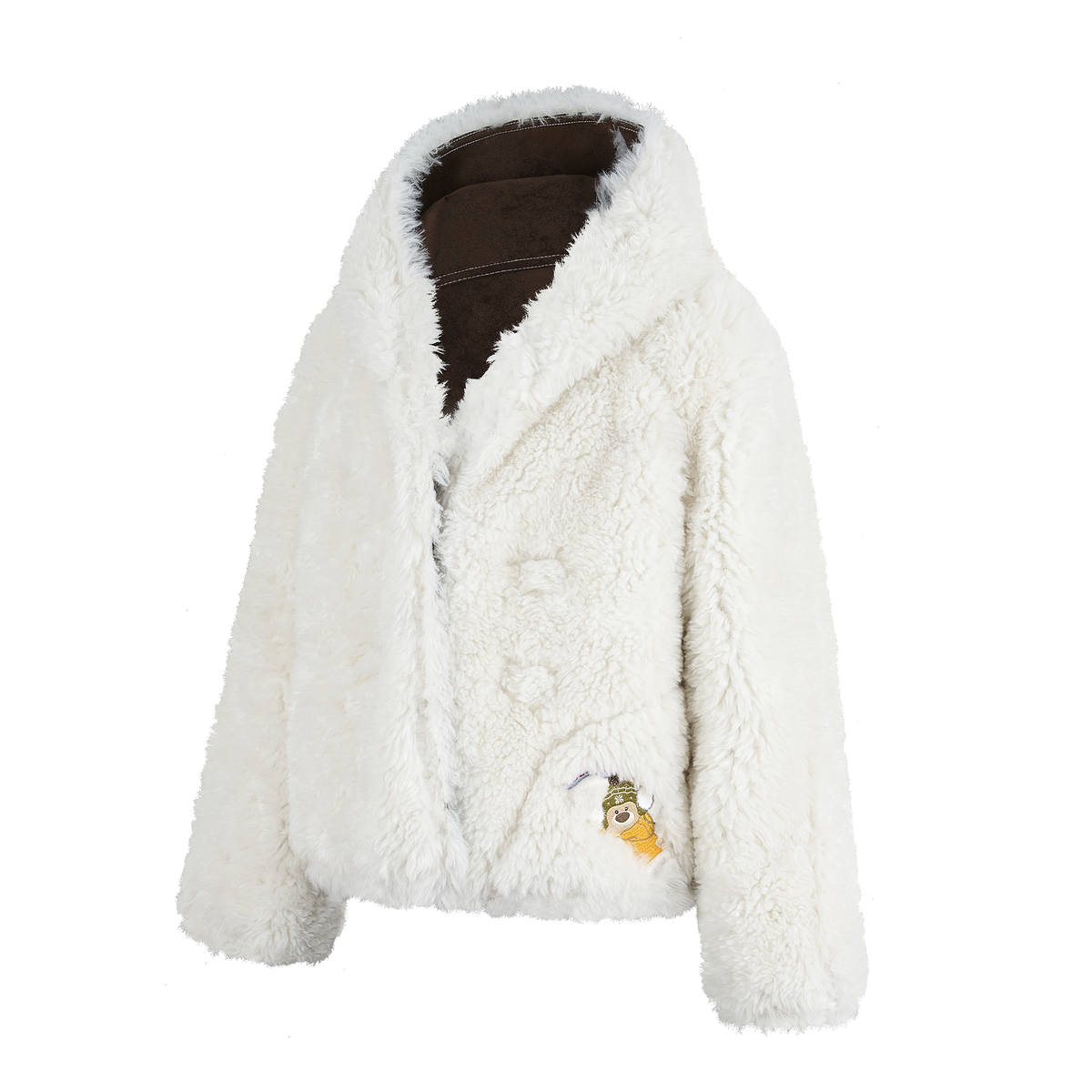 13DE MARZO Reversible Toggle Cropped Jacket Brown - 13DE MARZO