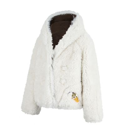 13DE MARZO Reversible Toggle Cropped Jacket Brown - 13DE MARZO
