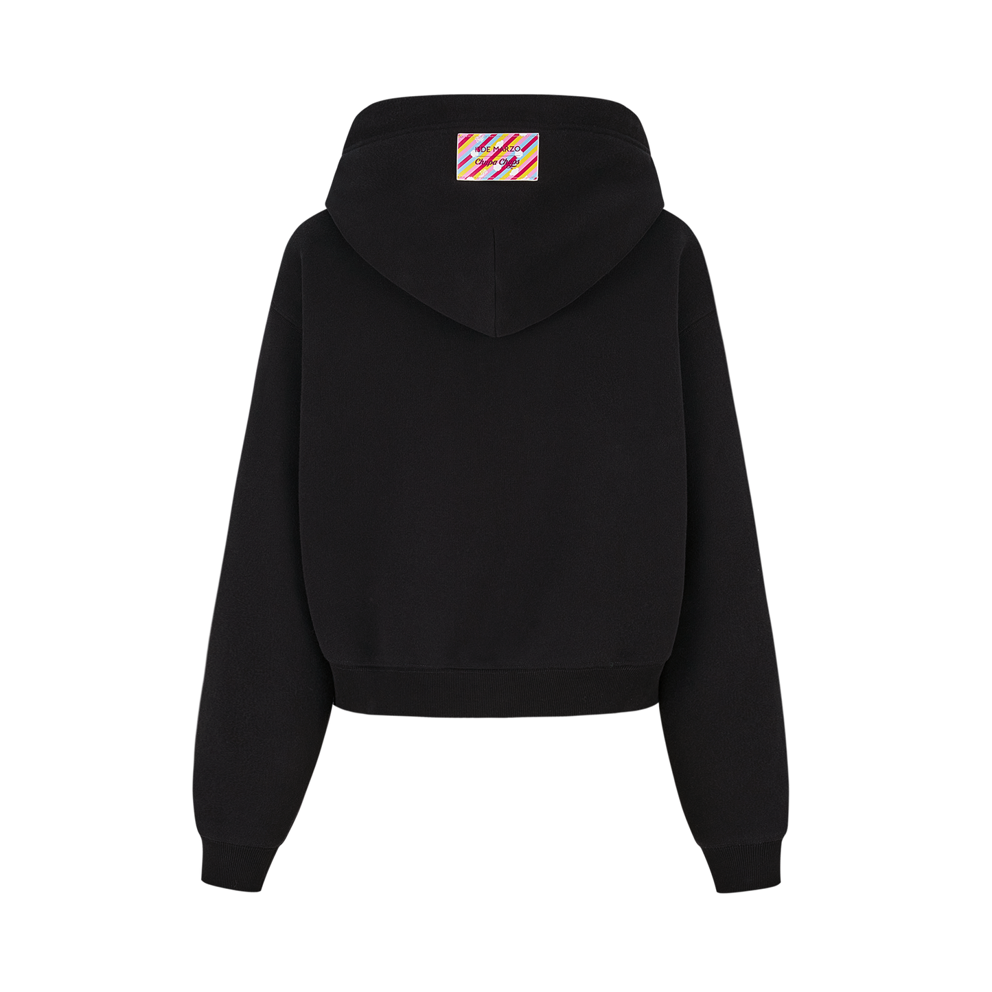 13DE MARZO Lollipop Wrapper Cropped Hoodie Black - 13DE MARZO