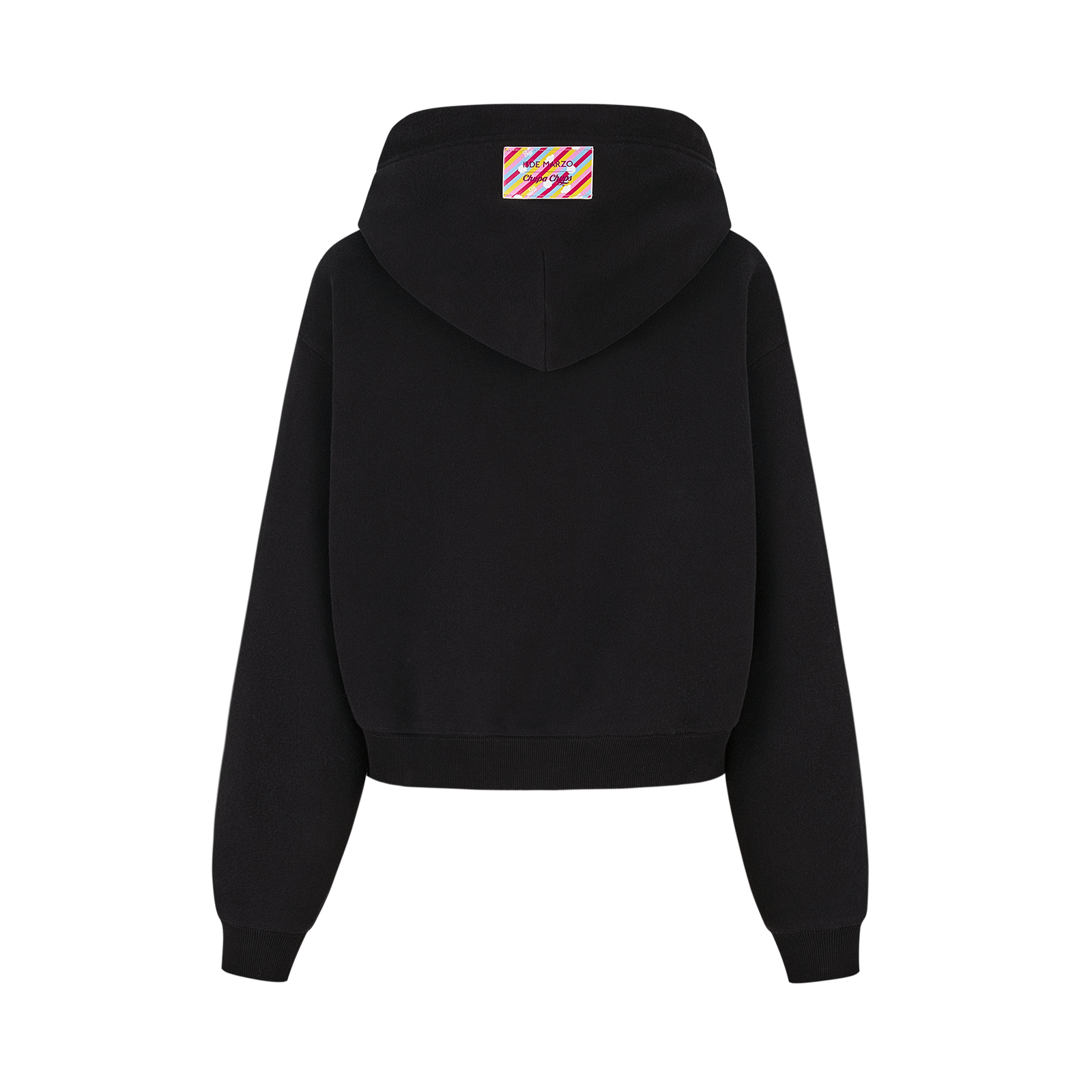 13DE MARZO Lollipop Wrapper Cropped Hoodie Black - 13DE MARZO