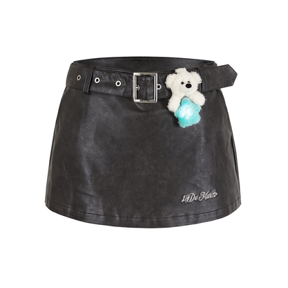13DE MARZO Luminous Bear Skort Dark Brown
