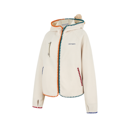13DE MARZO Marzo Valley Fleece Jacket White