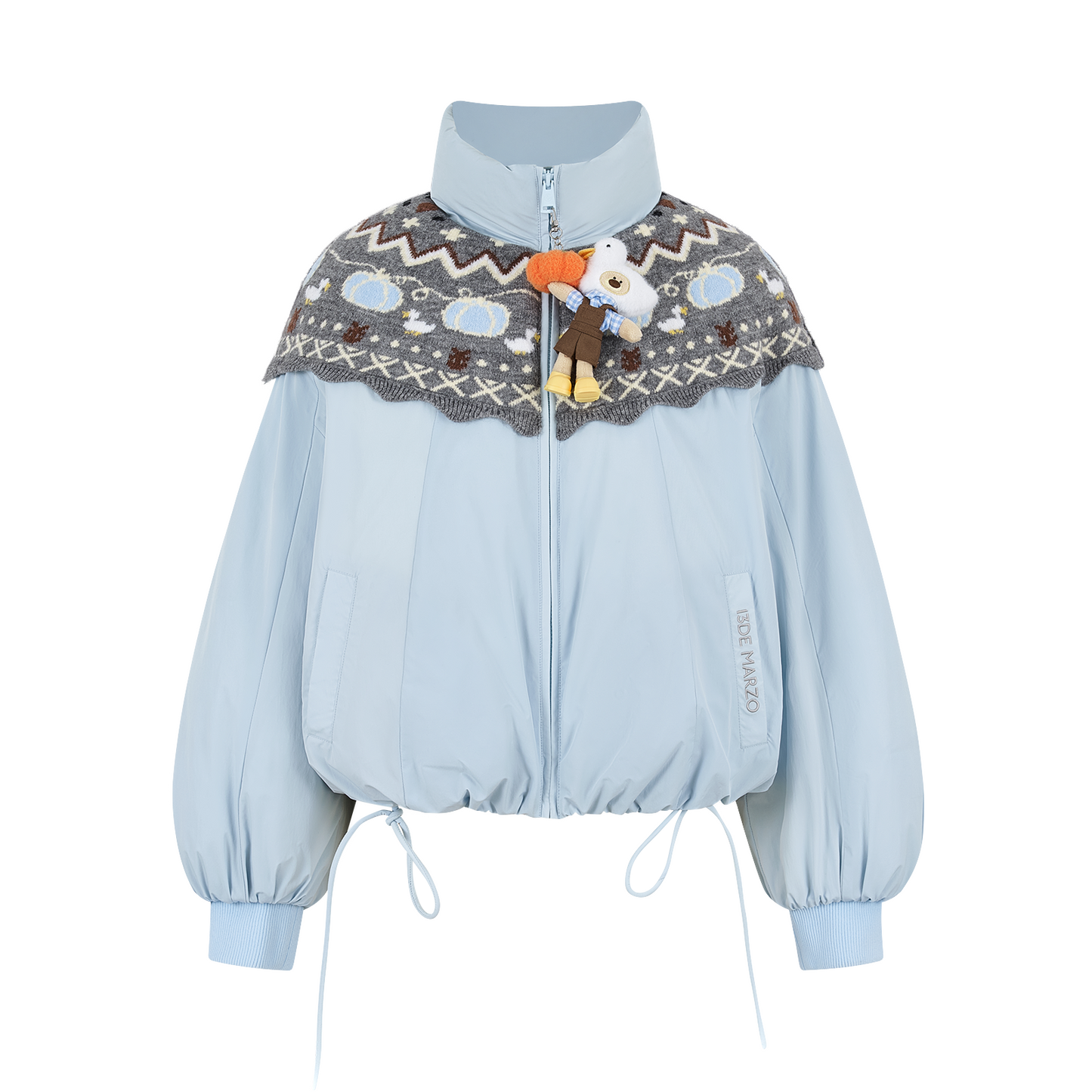 13DE MARZO Marzo Valley Bear Bud Down Jacket Blue