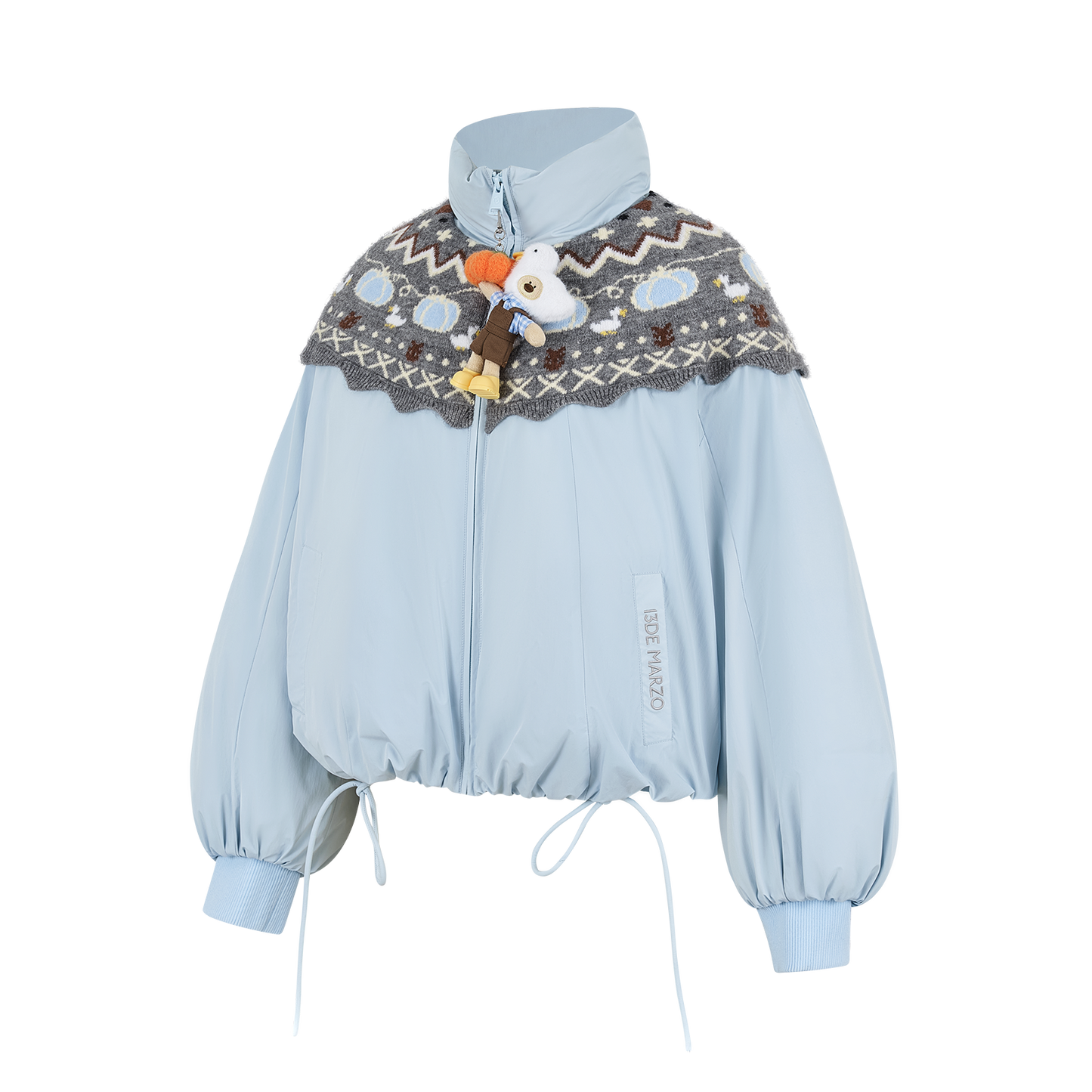 13DE MARZO Marzo Valley Bear Bud Down Jacket Blue