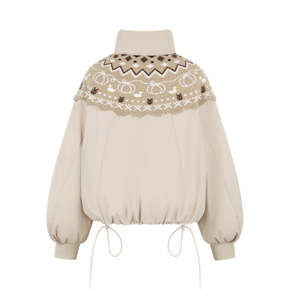 13DE MARZO Marzo Valley Bear Bud Down Jacket Khaki