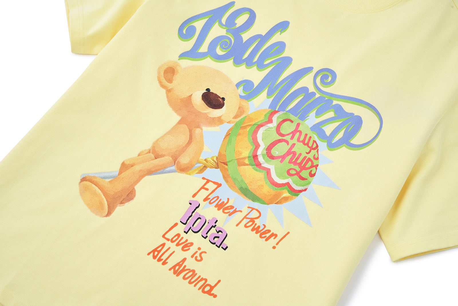 13DE MARZO Bear Graphic Lollipop Tee Yellow - 13DE MARZO