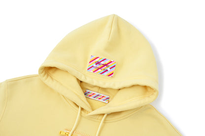 13DE MARZO Lollipop Wrapper Cropped Hoodie Yellow - 13DE MARZO