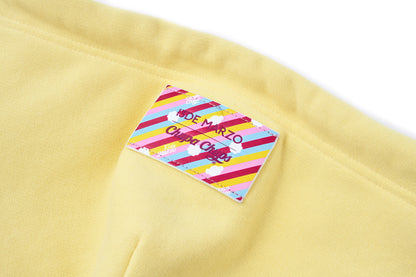 13DE MARZO Lollipop Wrapper Cropped Hoodie Yellow - 13DE MARZO