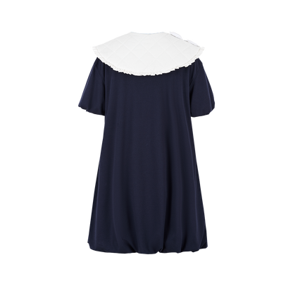 13DE MARZO Nighty Night Bear Collar T-shirt Navy Blue