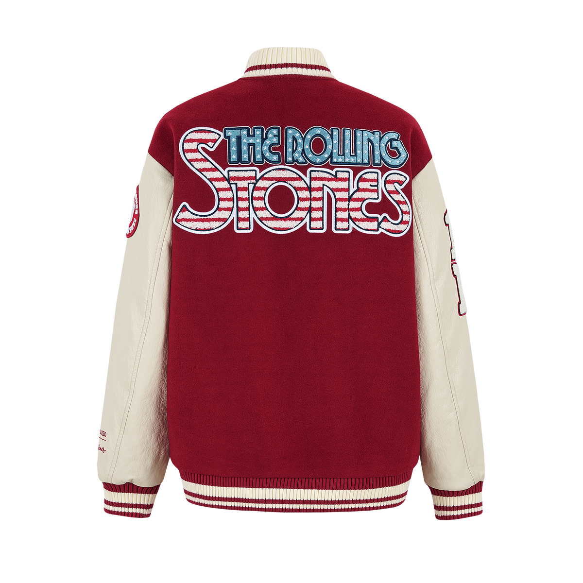 13DE MARZO Rolling Stones  Baseball Padded Jacket Red