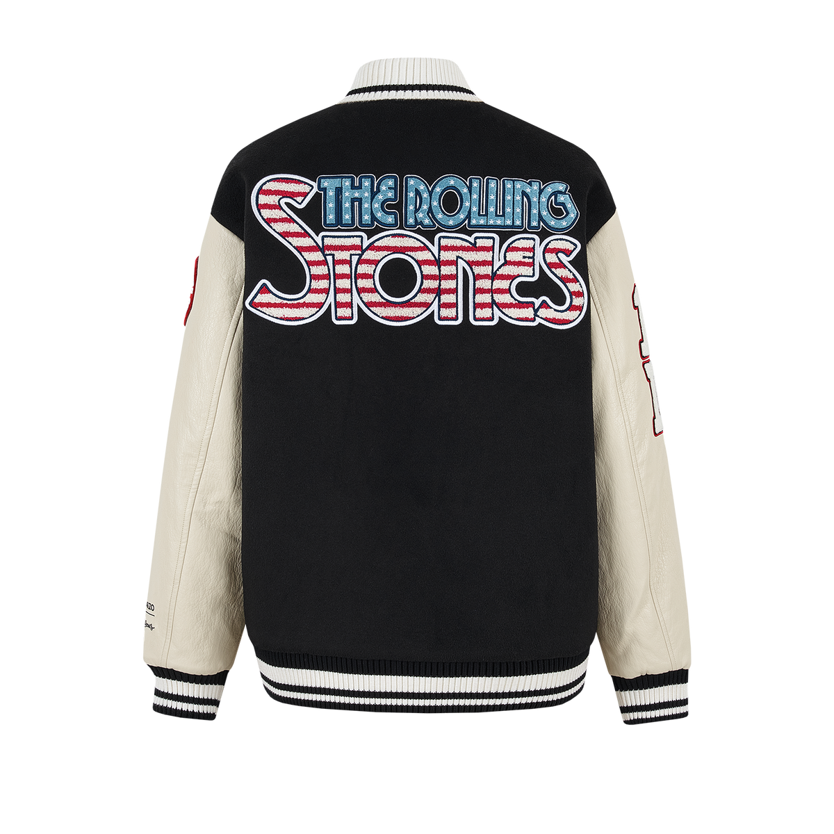 13DE MARZO Rolling Stones  Baseball Padded Jacket Black