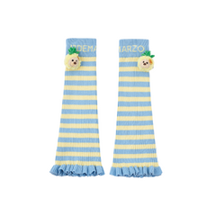 13DE MARZO Bear Rainbow Leg Warmer Blue