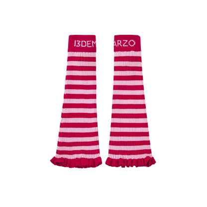 13DE MARZO Bear Rainbow Leg Warmer Rose Red - 13DE MARZO