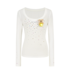 13DE MARZO Luminous Bear Star Under Shirt White
