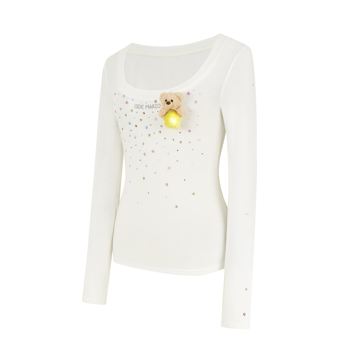 13DE MARZO Luminous Bear Star Under Shirt White