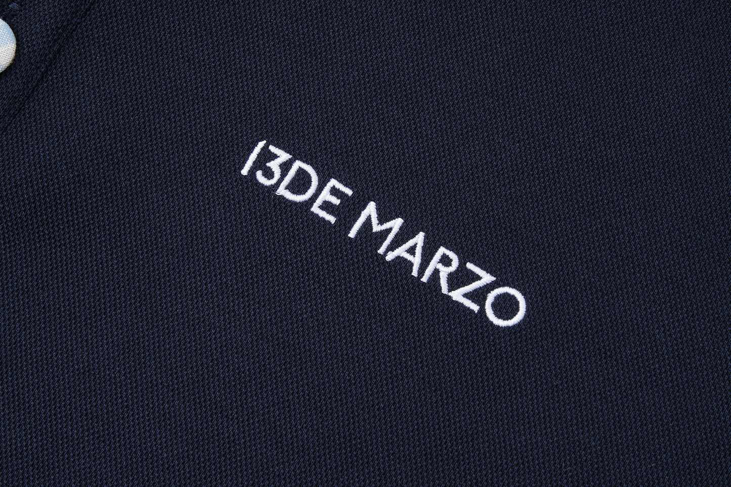 13DE MARZO Nighty Night Bear Long-Sleeve Polo Navy Blue