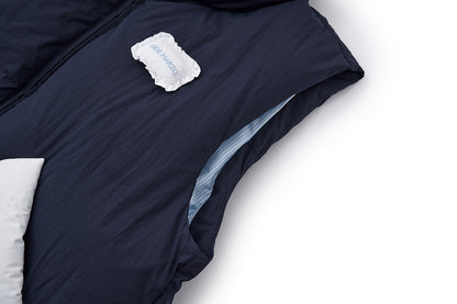 13DE MARZO Nighty Night Bear Down Vest Navy Blue