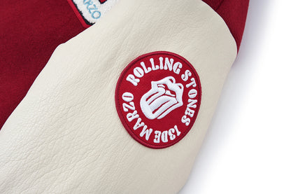 13DE MARZO Rolling Stones  Baseball Padded Jacket Red
