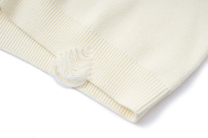 13DE MARZO Rolling Stones Weave Sweater Beige