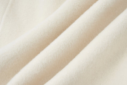 13DE MARZO Bow Bear Wool Cape Coat Beige