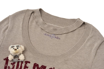 13DE MARZO Rolling Stones Layering Sweater Sand