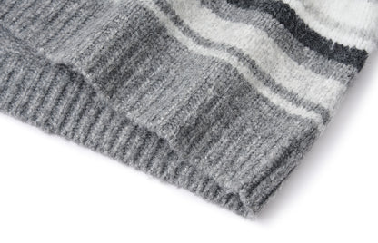 13DE MARZO Marzo Valley Colored Lines Sweater Blue