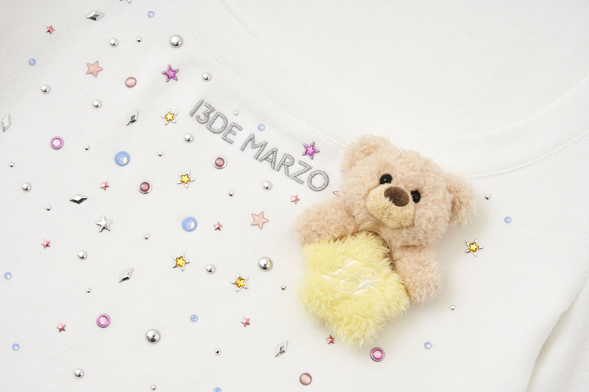 13DE MARZO Luminous Bear Star Under Shirt White