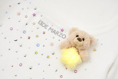13DE MARZO Luminous Bear Star Under Shirt White