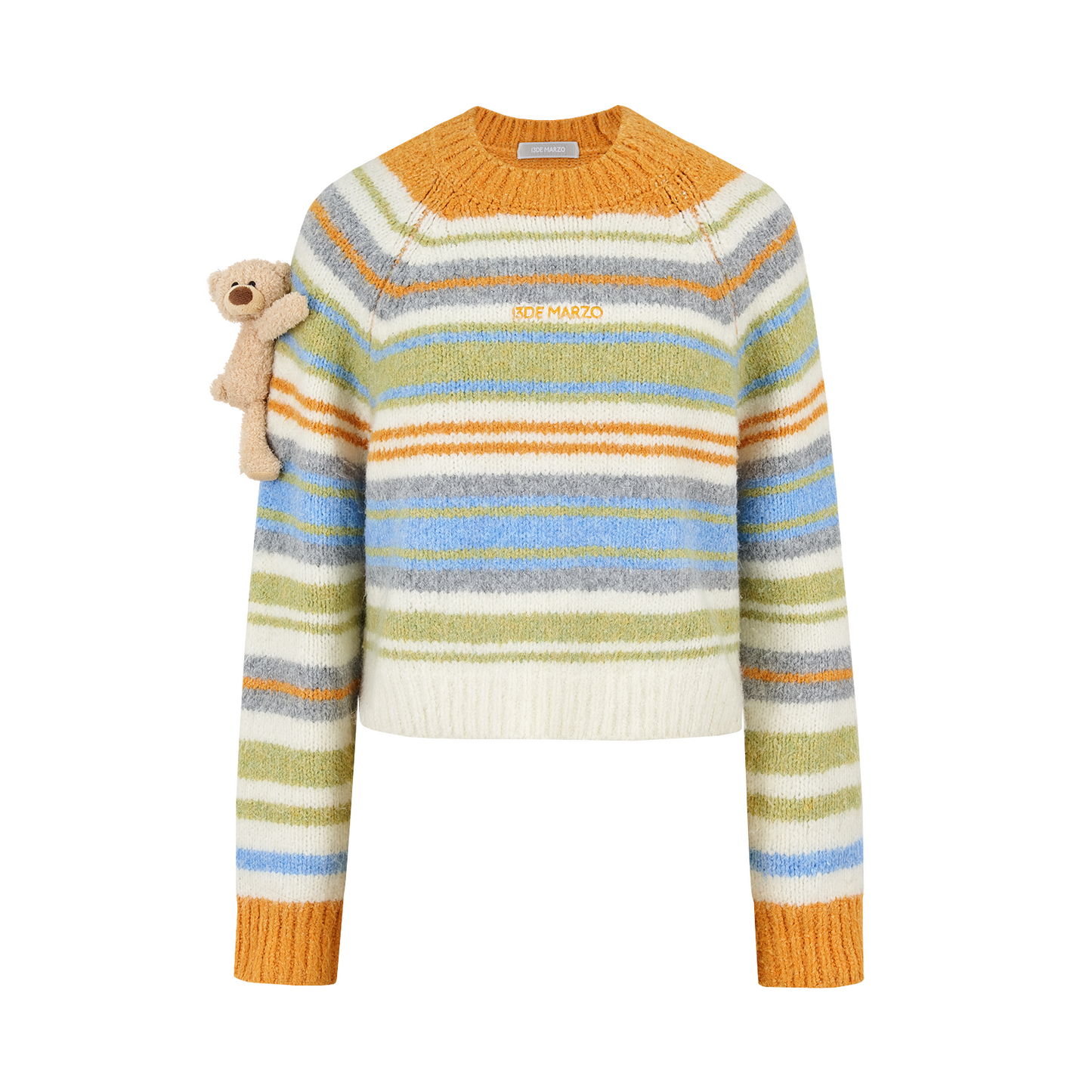 13DE MARZO Marzo Valley Colored Lines Sweater Yellow