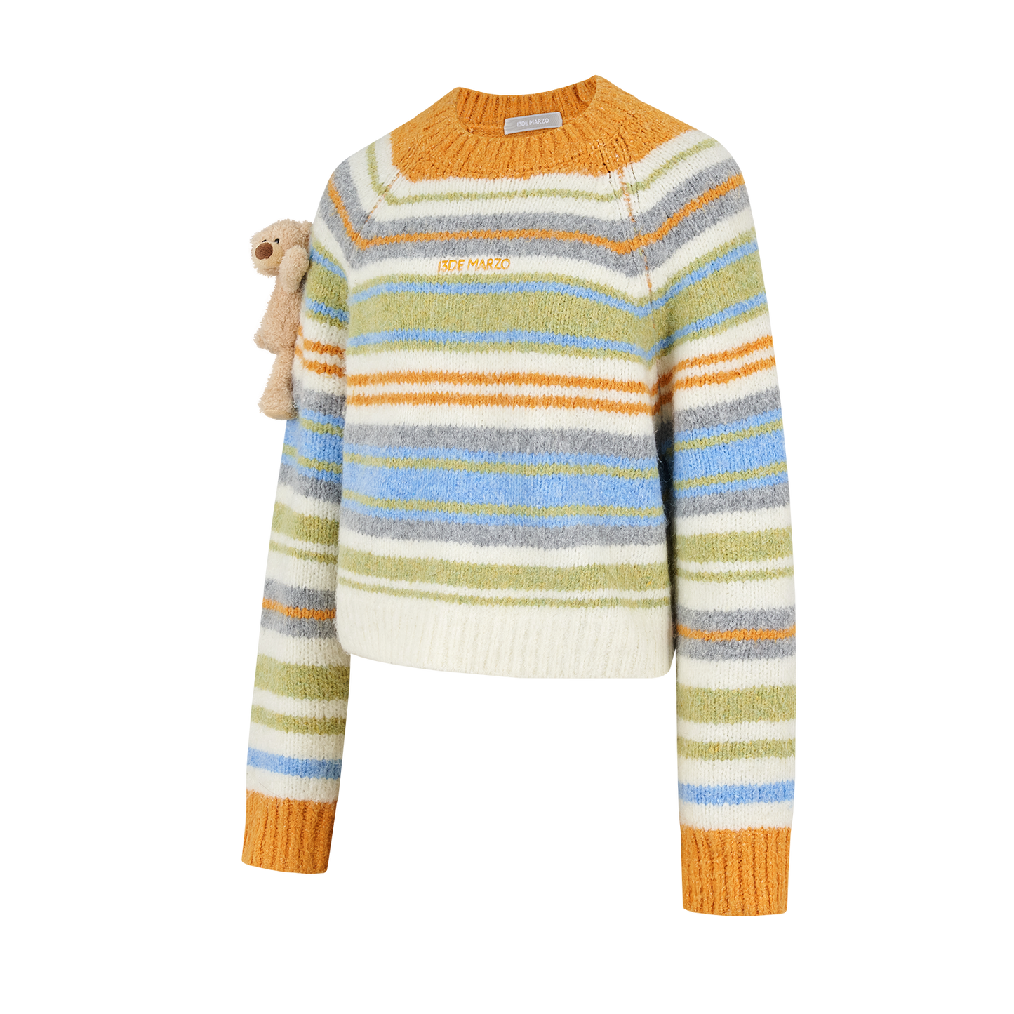 13DE MARZO Marzo Valley Colored Lines Sweater Yellow