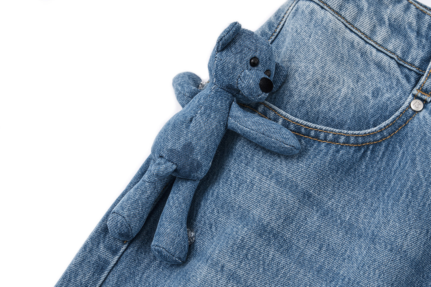 13DE MARZO Bear Base Jeans Blue