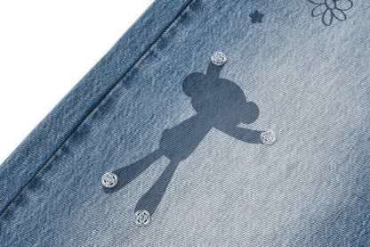 13DE MARZO Bear Base Jeans Blue