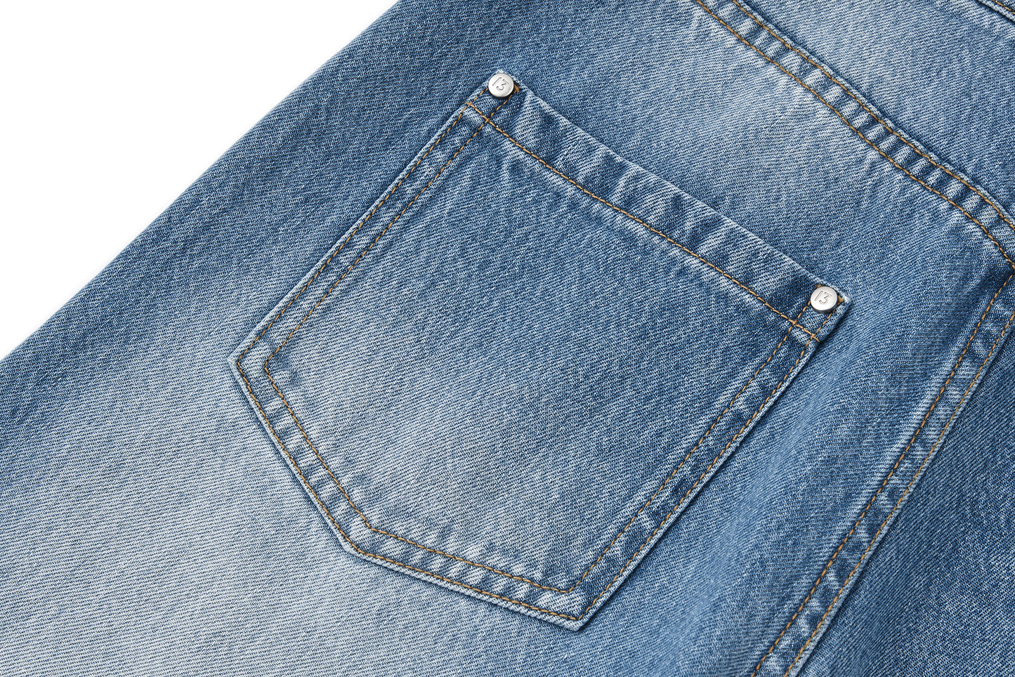 13DE MARZO Bear Base Jeans Blue