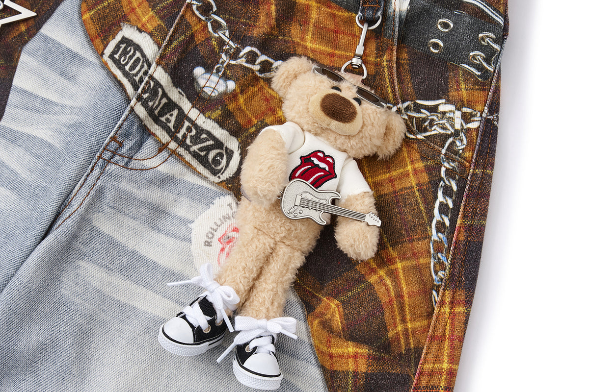13DE MARZO Rolling Stones Shirt Print Jeans Blue