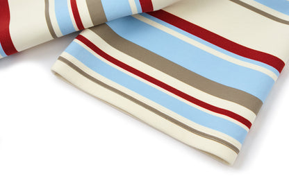 13DE MARZO V-Neck Polo Stripe T-shirt Blue