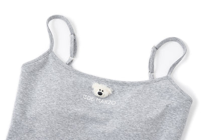 13DE MARZO Mini Bear Print Vest Grey - 13DE MARZO