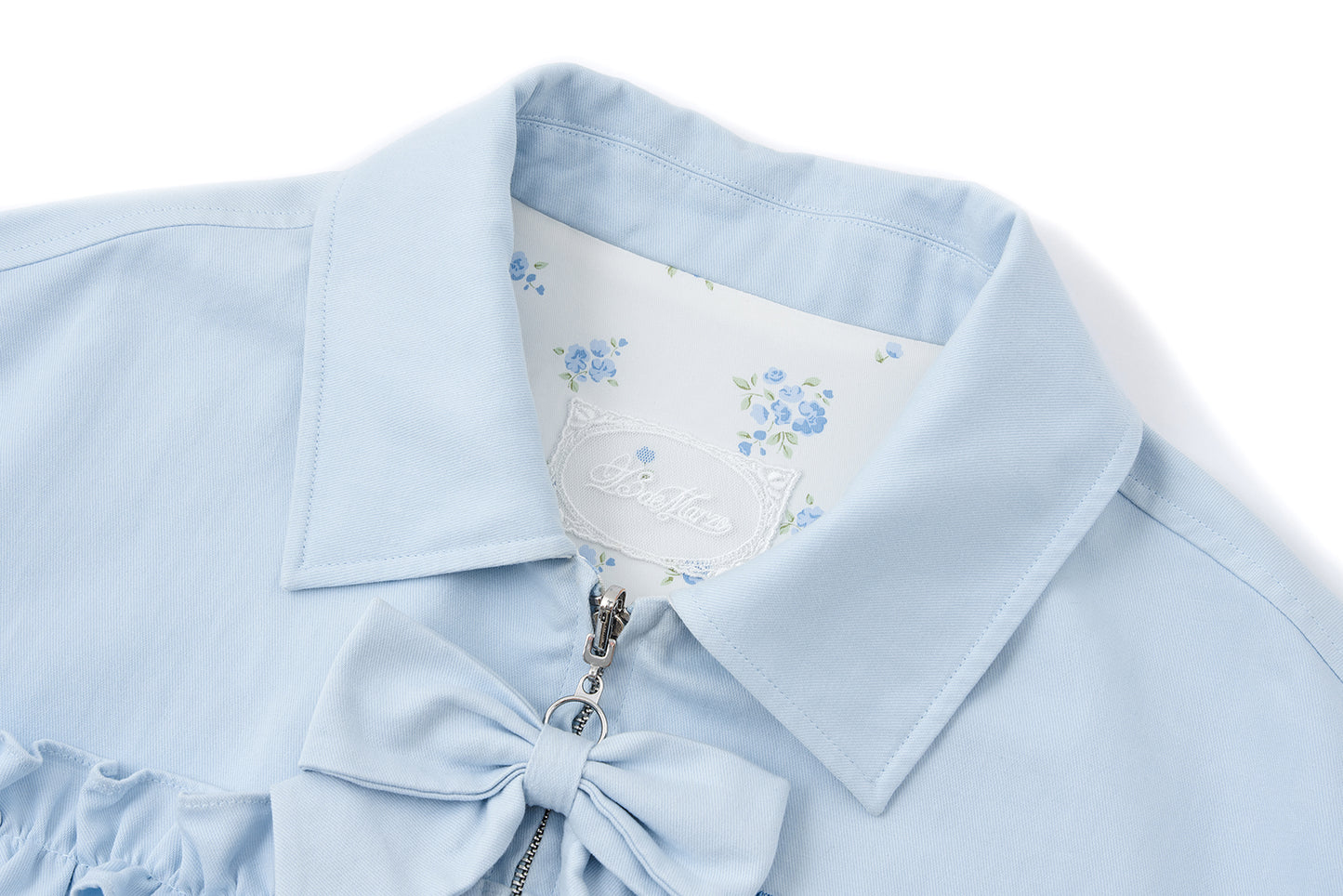 13DE MARZO Reversible Floral Print Jacket Blue