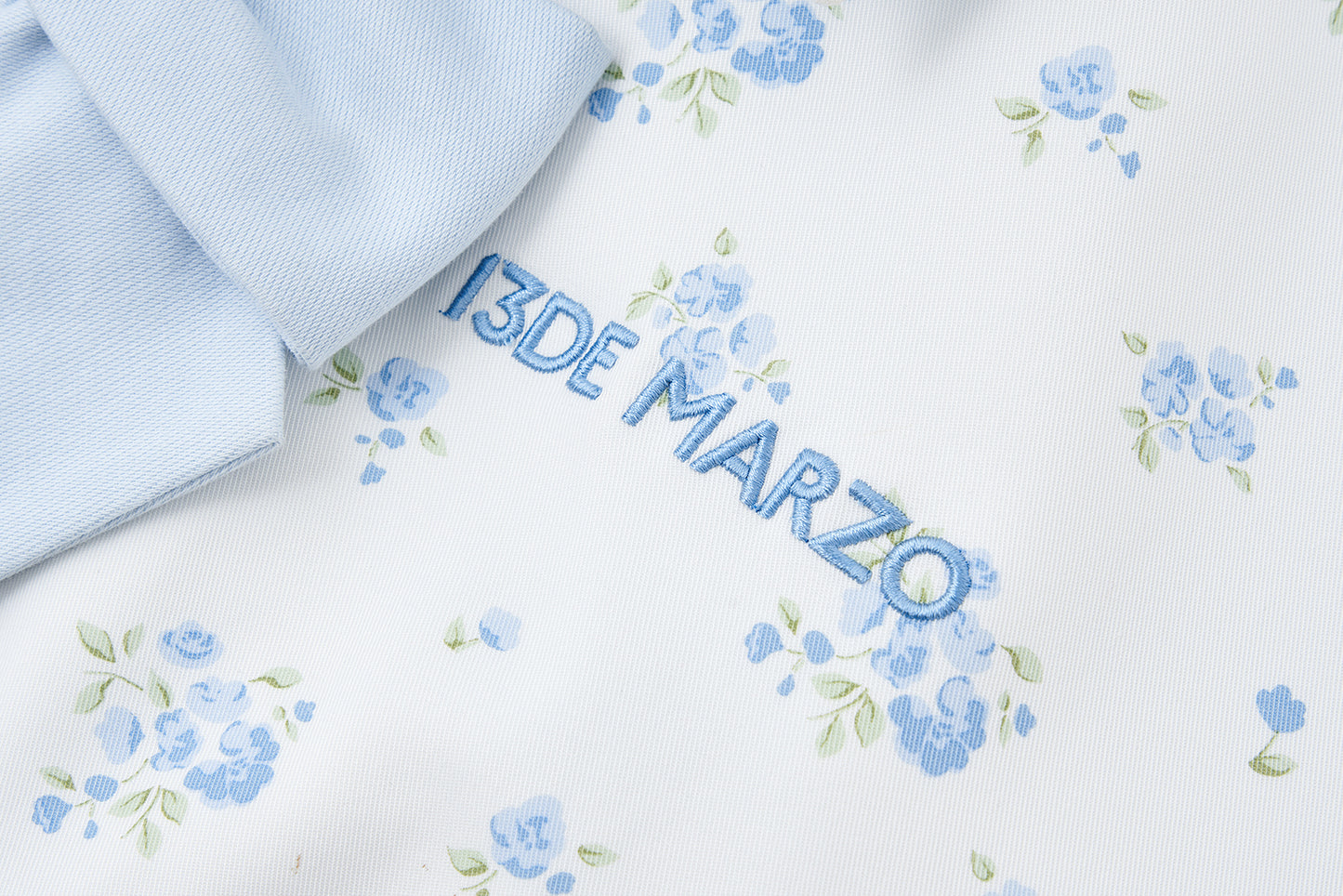13DE MARZO Reversible Floral Print Jacket Blue