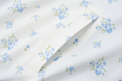 13DE MARZO Reversible Floral Print Jacket Blue