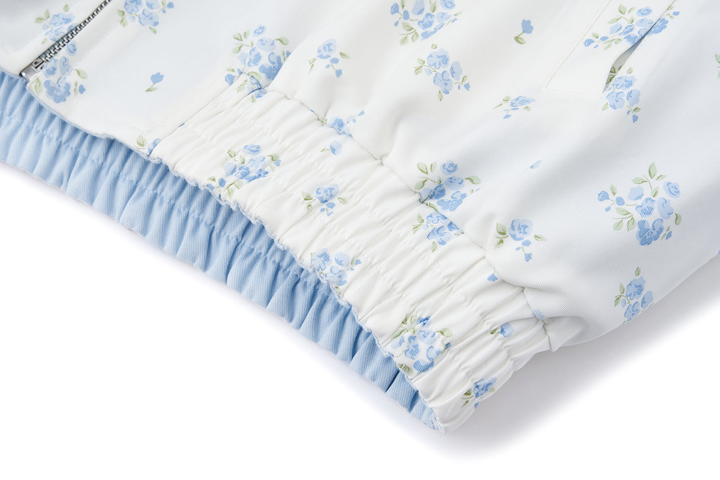 13DE MARZO Reversible Floral Print Jacket Blue