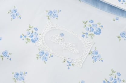 13DE MARZO Reversible Floral Print Jacket Blue