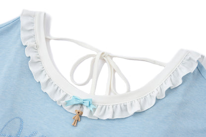 13DE MARZO Reversible Multi-Way Cover-Up Blue