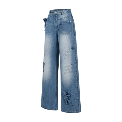 13DE MARZO Bear Base Jeans Blue