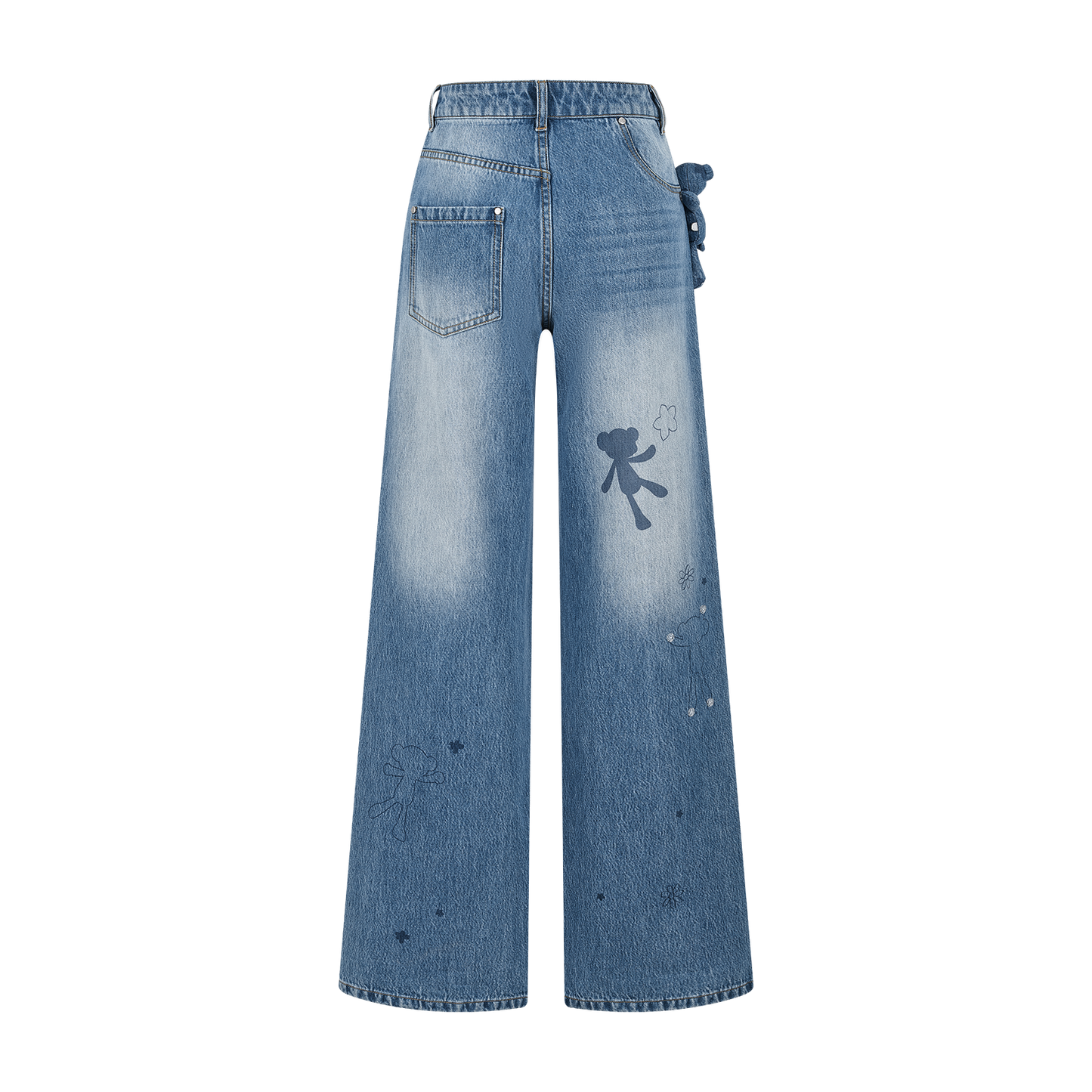 13DE MARZO Bear Base Jeans Blue