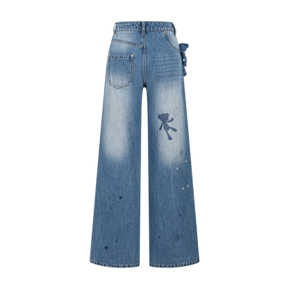 13DE MARZO Bear Base Jeans Blue