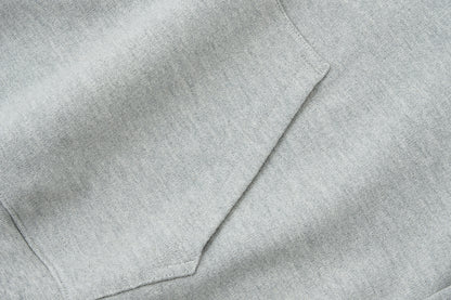 13DE MARZO Lace-Brim Pullover Hoodie Grey