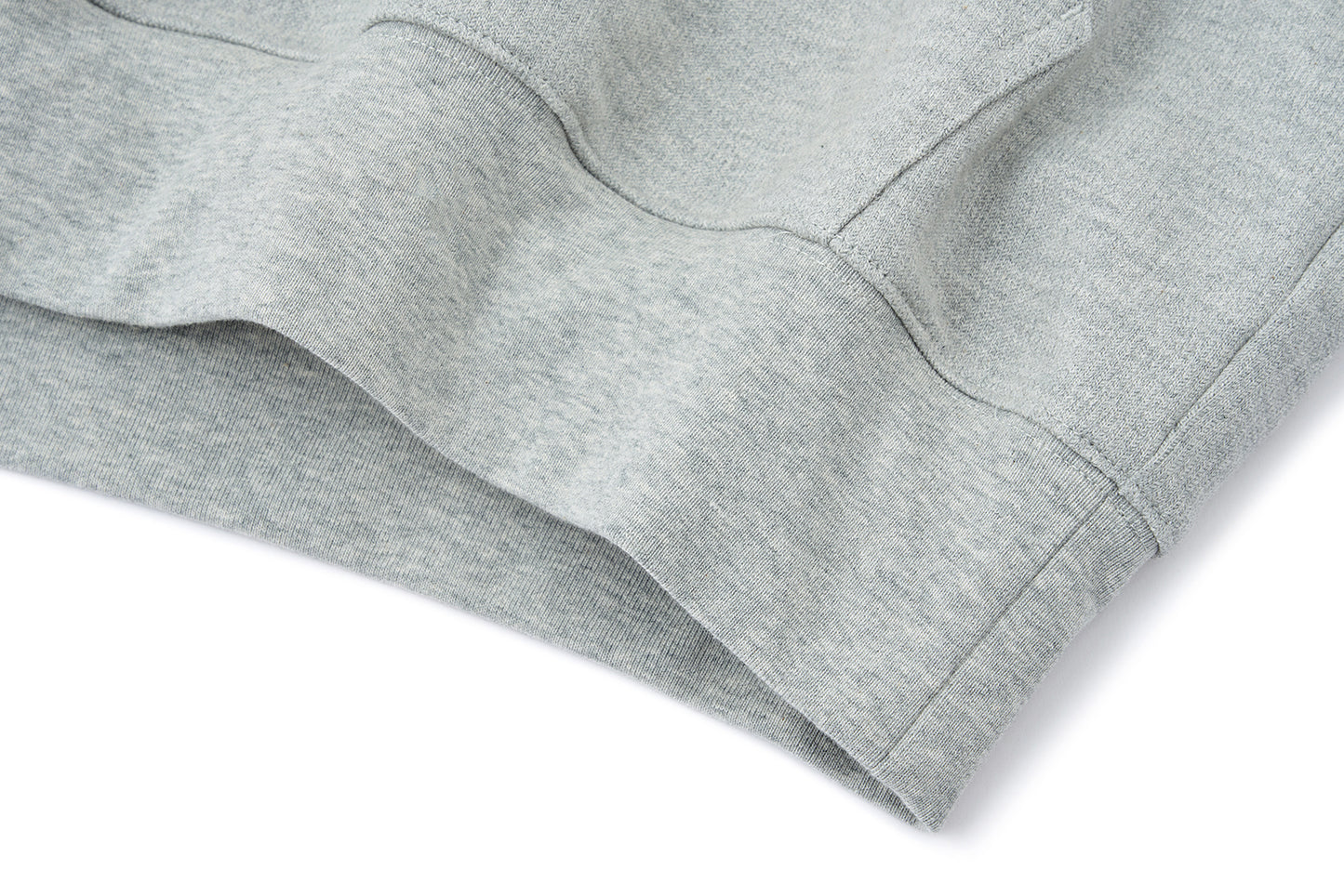 13DE MARZO Lace-Brim Pullover Hoodie Grey