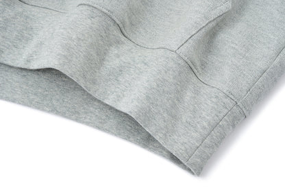 13DE MARZO Lace-Brim Pullover Hoodie Grey