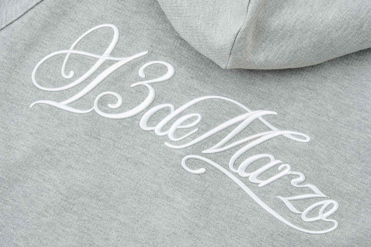 13DE MARZO Lace-Brim Pullover Hoodie Grey
